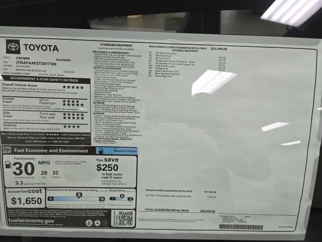 New 2026 Toyota Crown Platinum AWD/4WD image 7