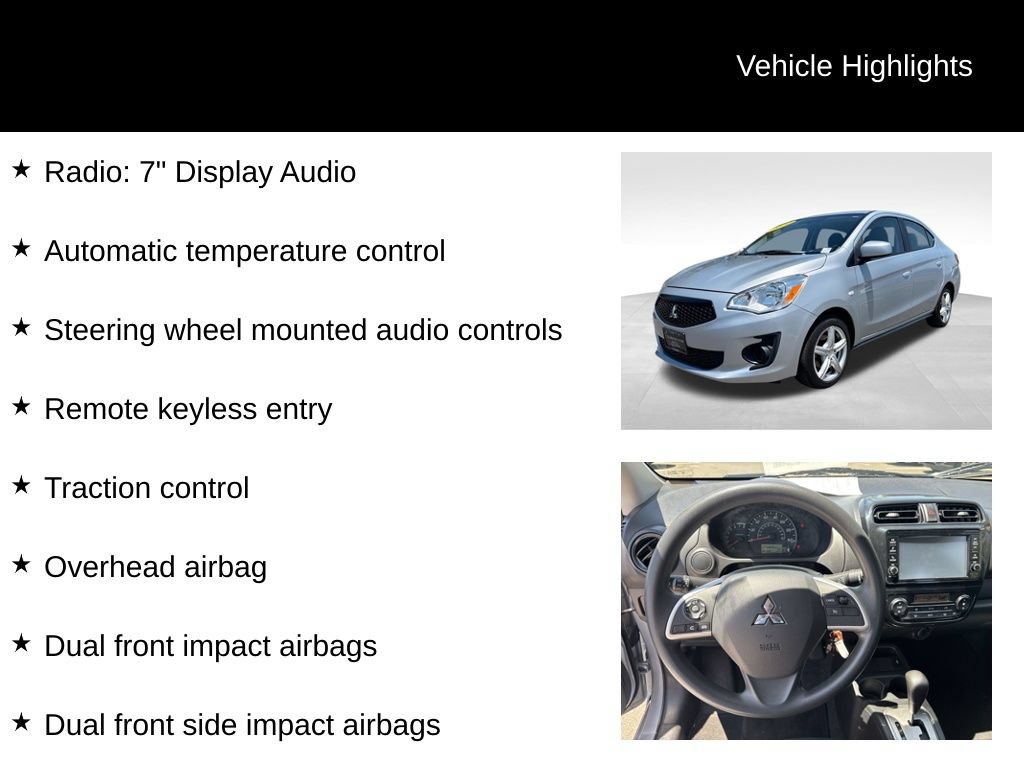 Used 2020 Mitsubishi Mirage G4 ES FWD image 9