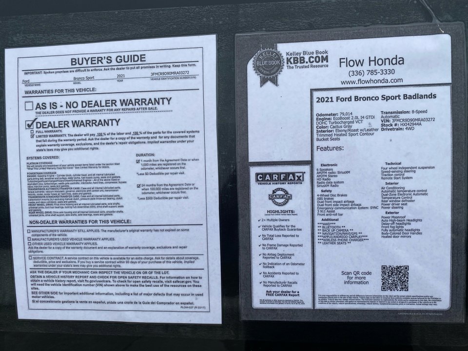 Used 2021 Ford Bronco Sport Badlands w/ Badlands Package image 36