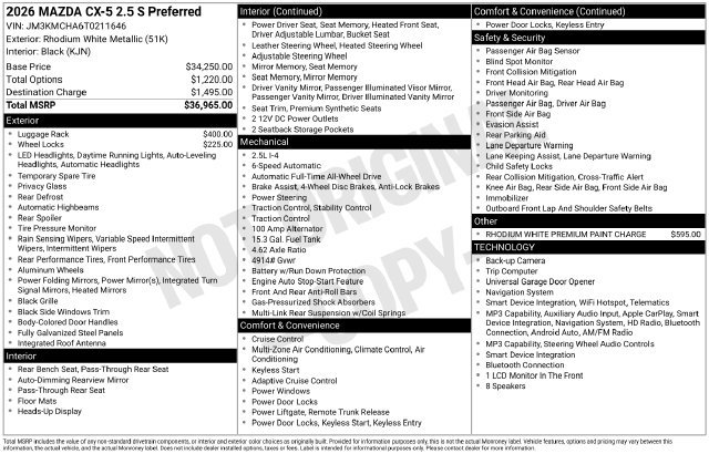 New 2026 MAZDA CX-5 Preferred AWD/4WD image 4