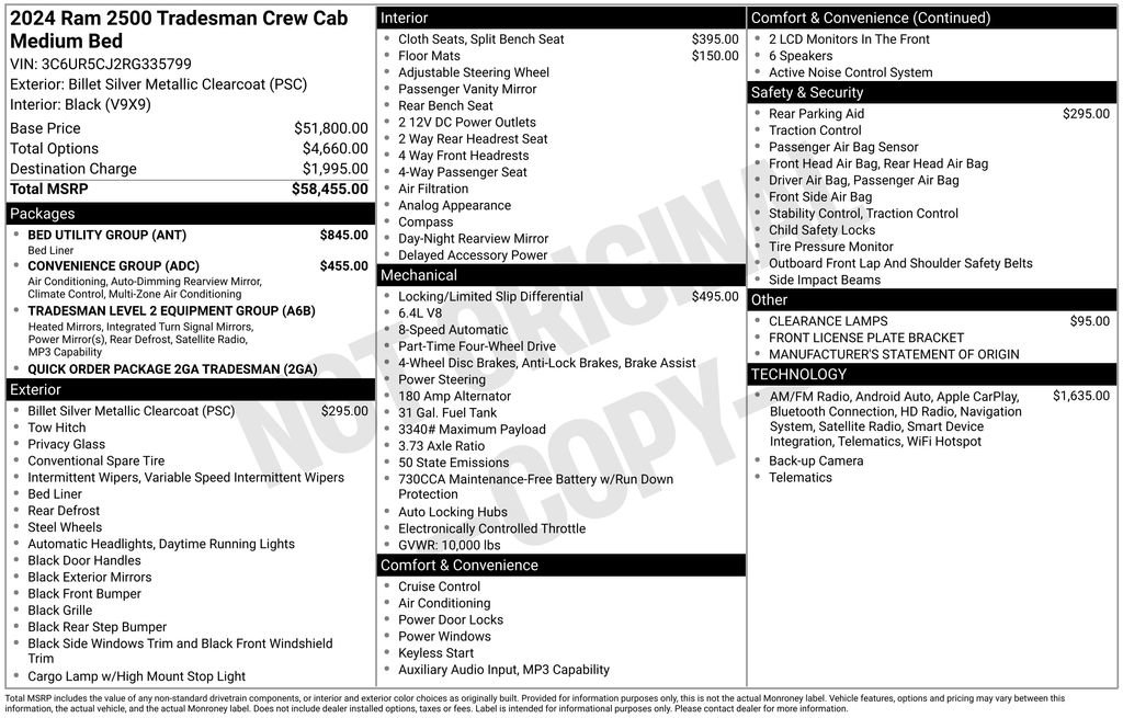 New 2024 RAM 2500 Tradesman w/ Bed Utility Group image 4
