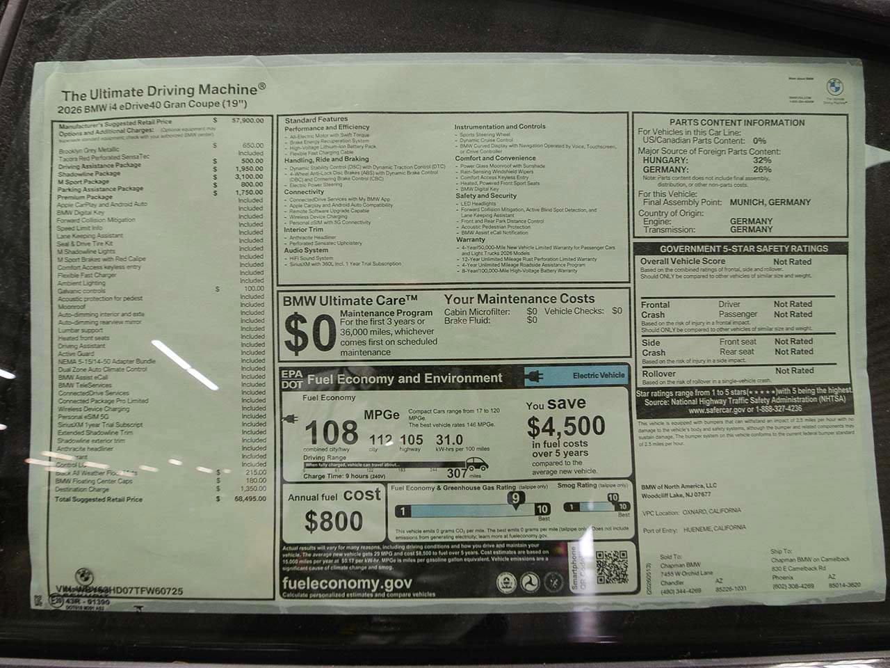 New 2026 BMW i4 eDrive40 w/ M Sport Package RWD image 17
