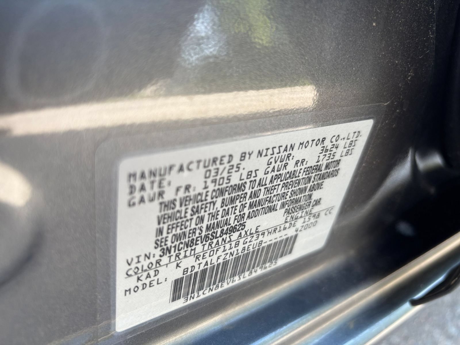 Used 2025 Nissan Versa SV FWD image 28