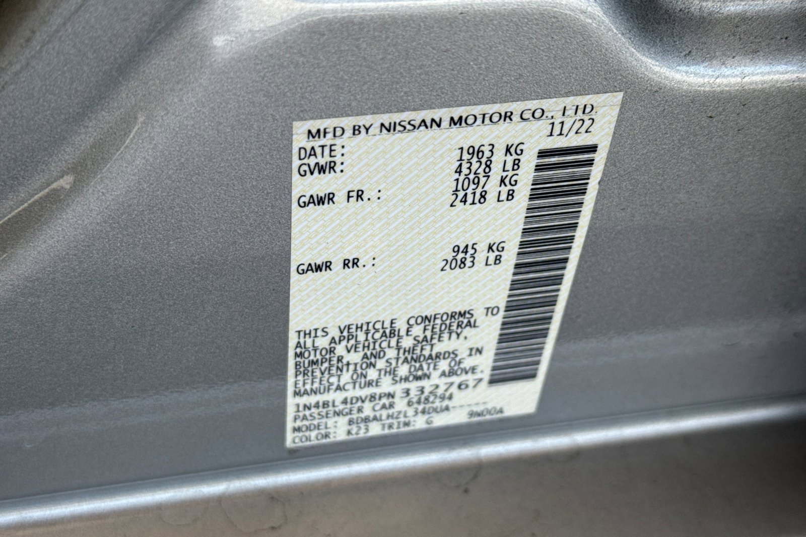 Used 2023 Nissan Altima 2.5 SV image 53