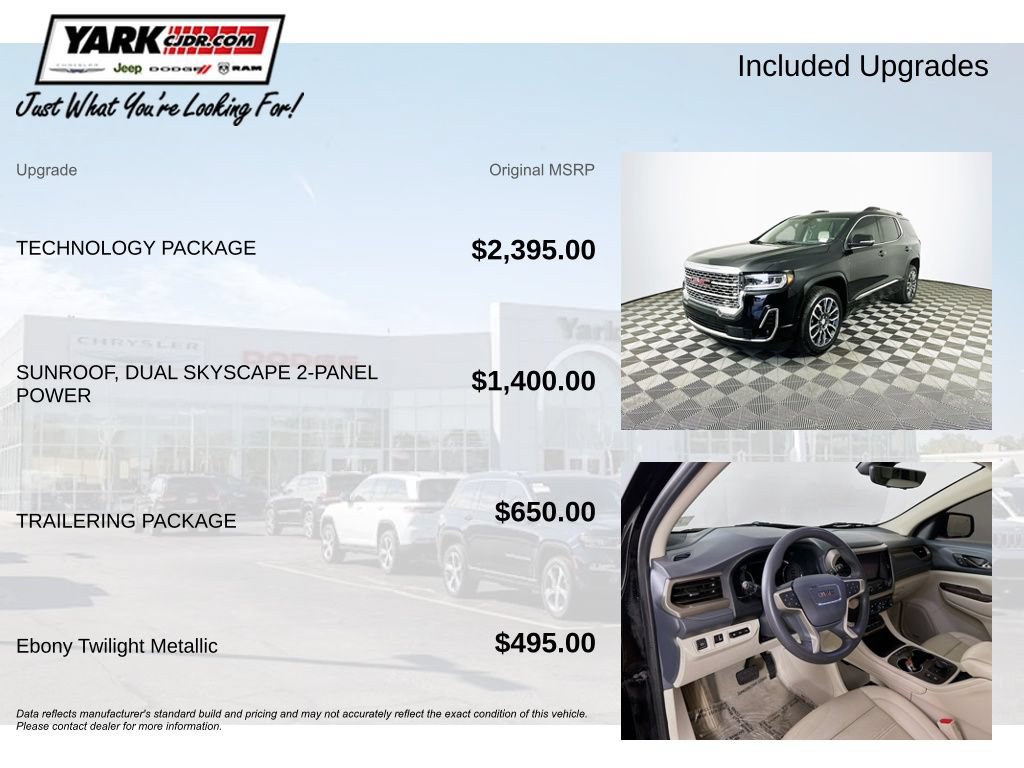 Used 2020 GMC Acadia Denali w/ Technology Package FWD image 5