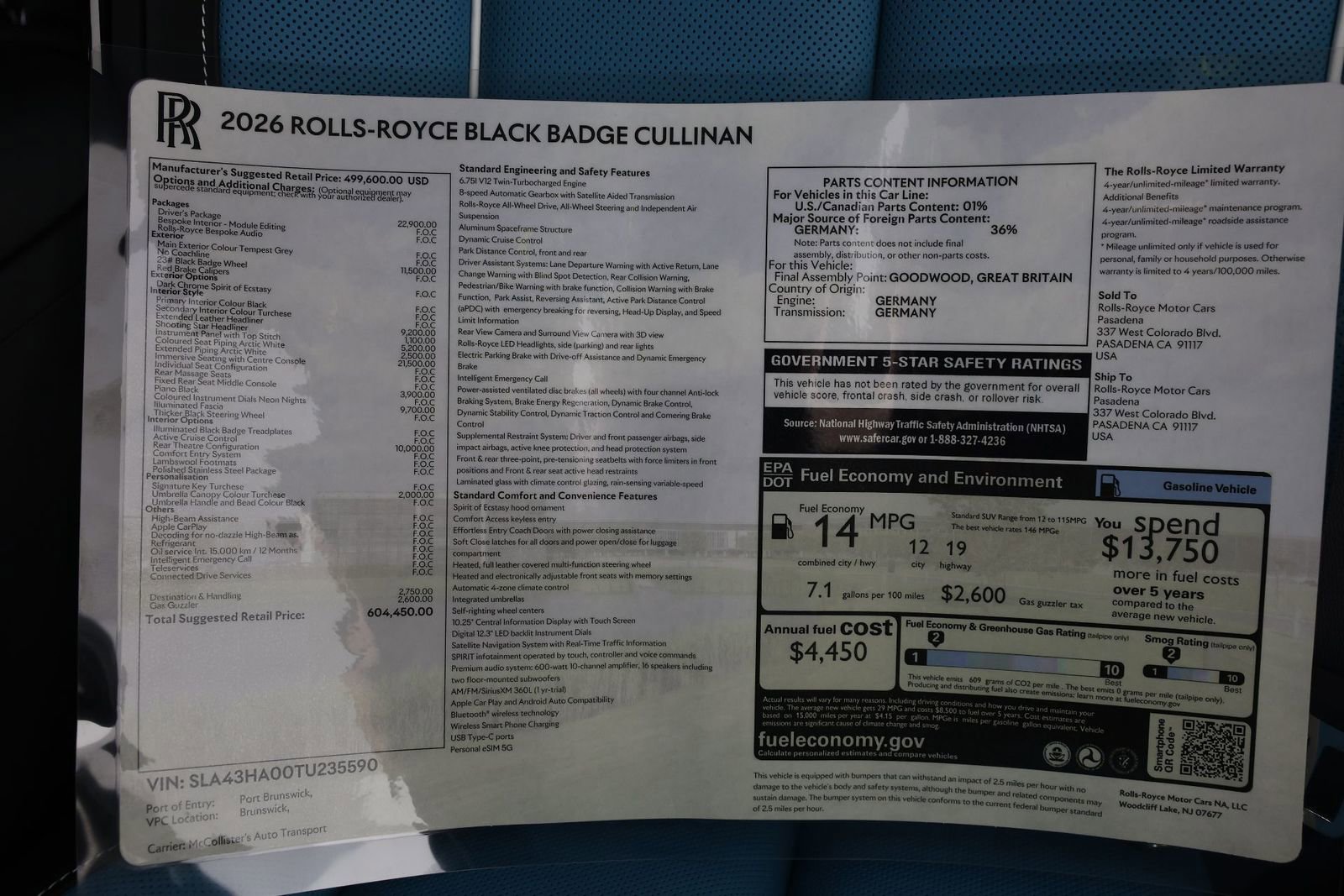 New 2026 Rolls-Royce Cullinan Black Badge image 39