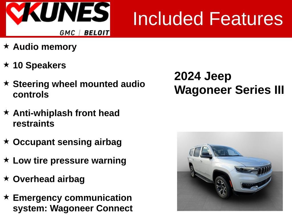 Used 2024 Jeep Wagoneer Series III w/ Flexible Seating Group image 3