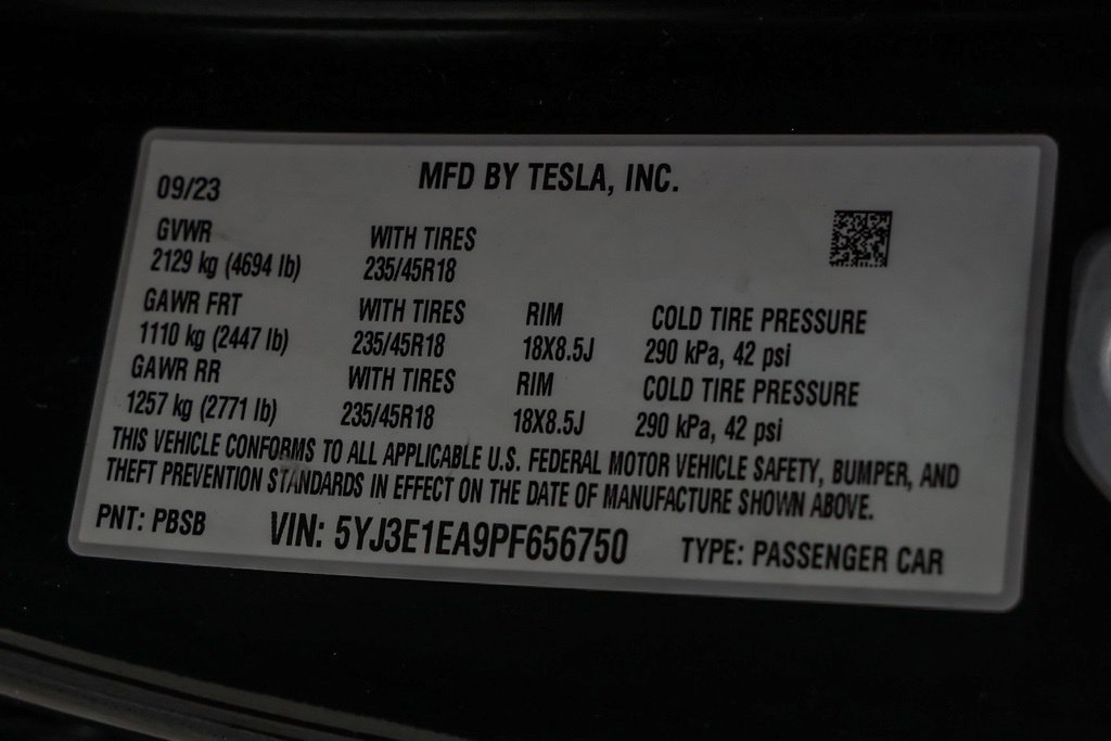 Used 2023 Tesla Model 3 Standard Range RWD image 29