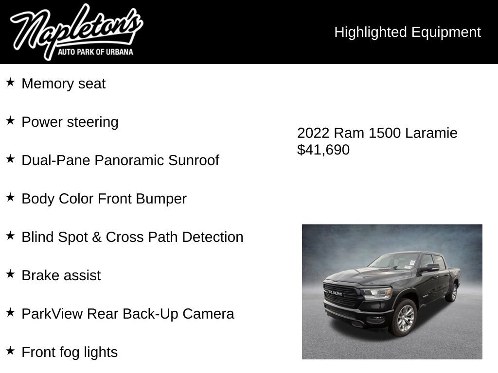 Used 2022 RAM 1500 Laramie w/ Sport Appearance Package AWD/4WD image 7