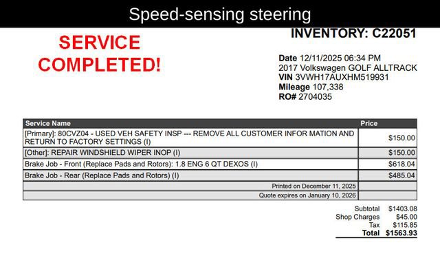 Used 2017 Volkswagen Golf Alltrack S image 12