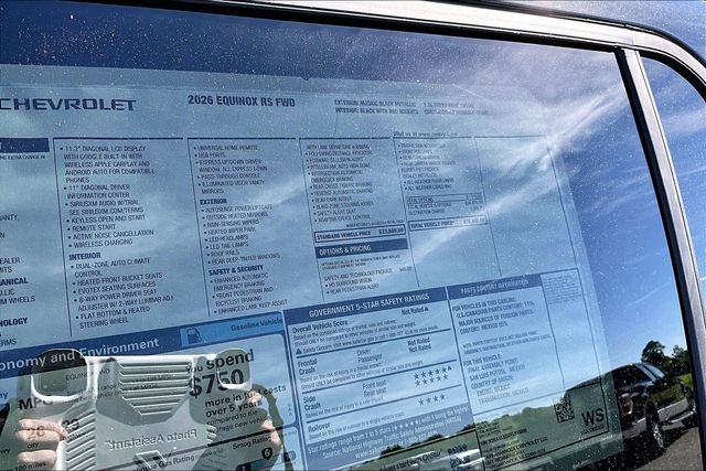 New 2026 Chevrolet Equinox RS w/ Safety and Technology Package FWD image 13