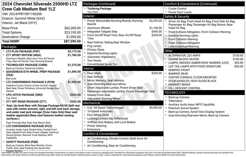 Used 2024 Chevrolet Silverado 2500 LTZ w/ LTZ Plus Package AWD/4WD image 26