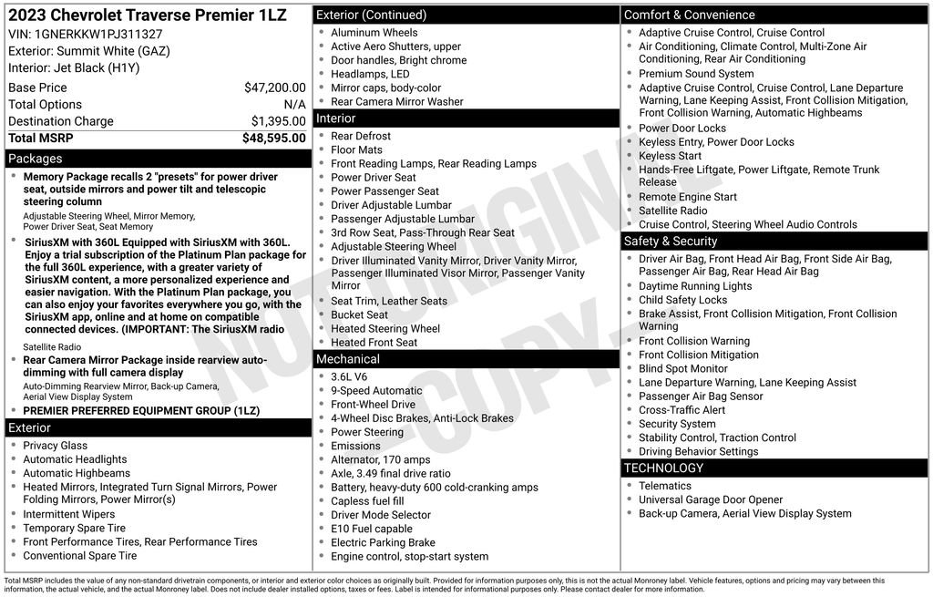 Used 2023 Chevrolet Traverse Premier FWD image 6
