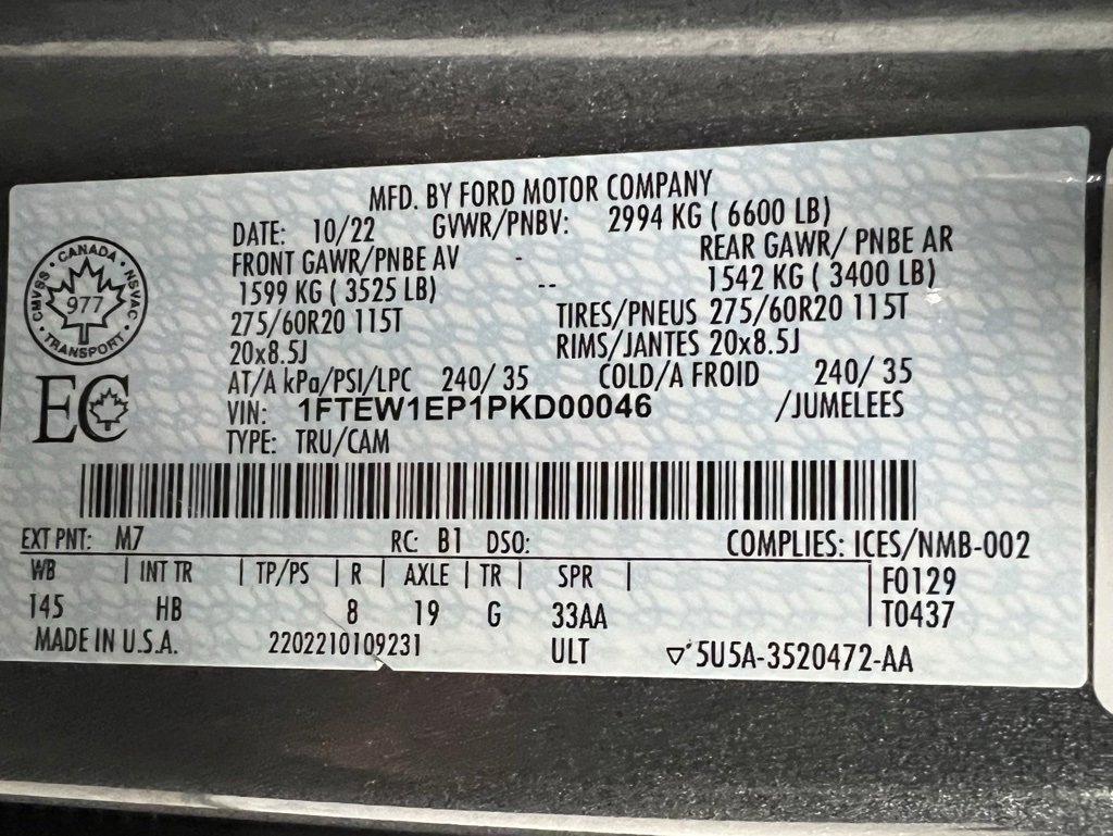 Used 2023 Ford F150 Lariat w/ Equipment Group 502A High image 68