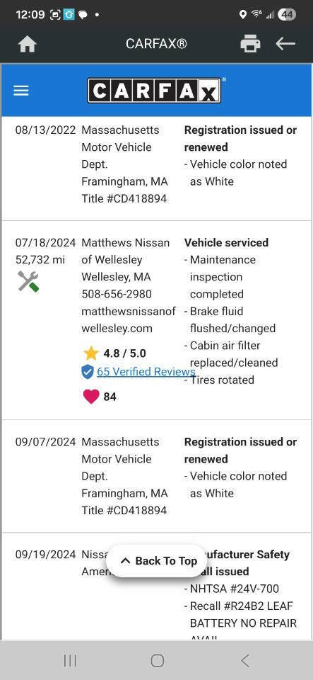 Used 2019 Nissan Leaf S w/ S Charge Package image 61