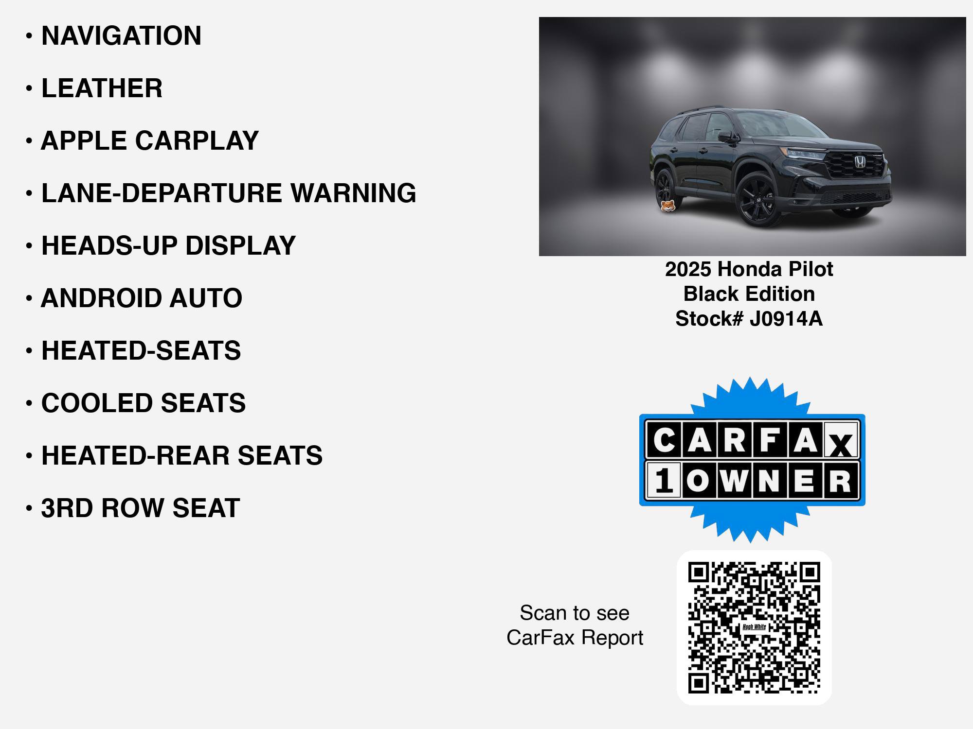 Used 2025 Honda Pilot Black Edition image 7