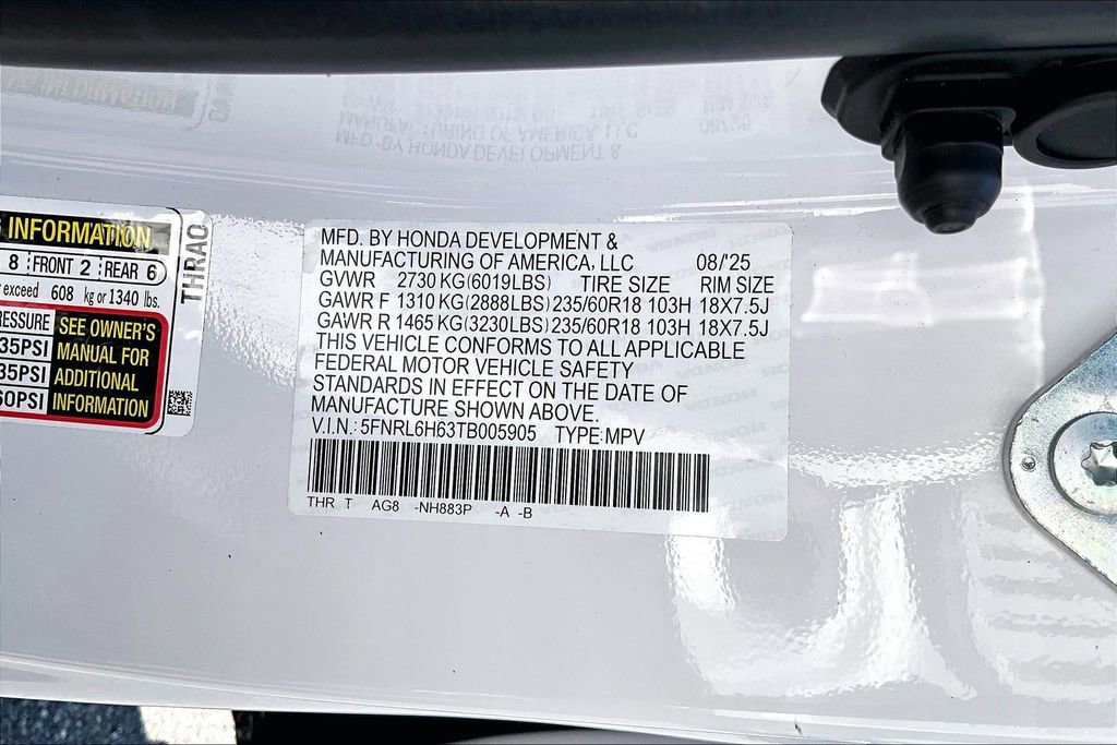 Certified 2026 Honda Odyssey EX-L image 14