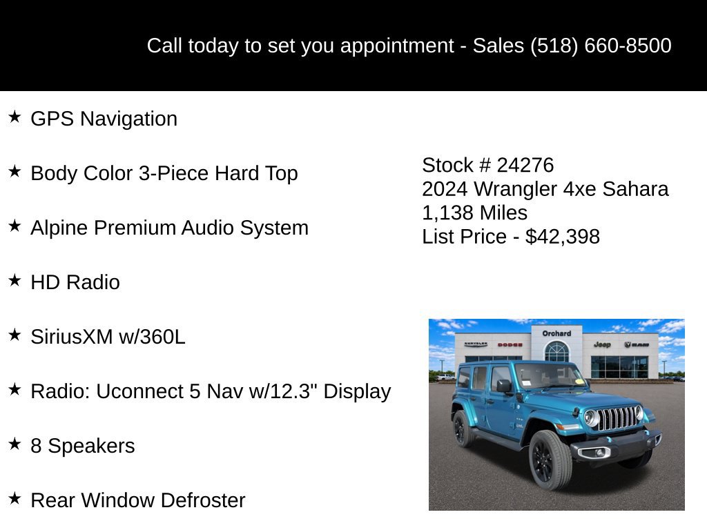 New 2024 Jeep Wrangler Unlimited Sahara w/ Technology Group AWD/4WD image 20