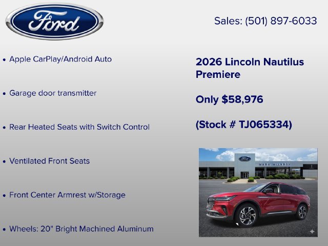 New 2026 Lincoln Nautilus Premier w/ Equipment Group 102A AWD/4WD image 28