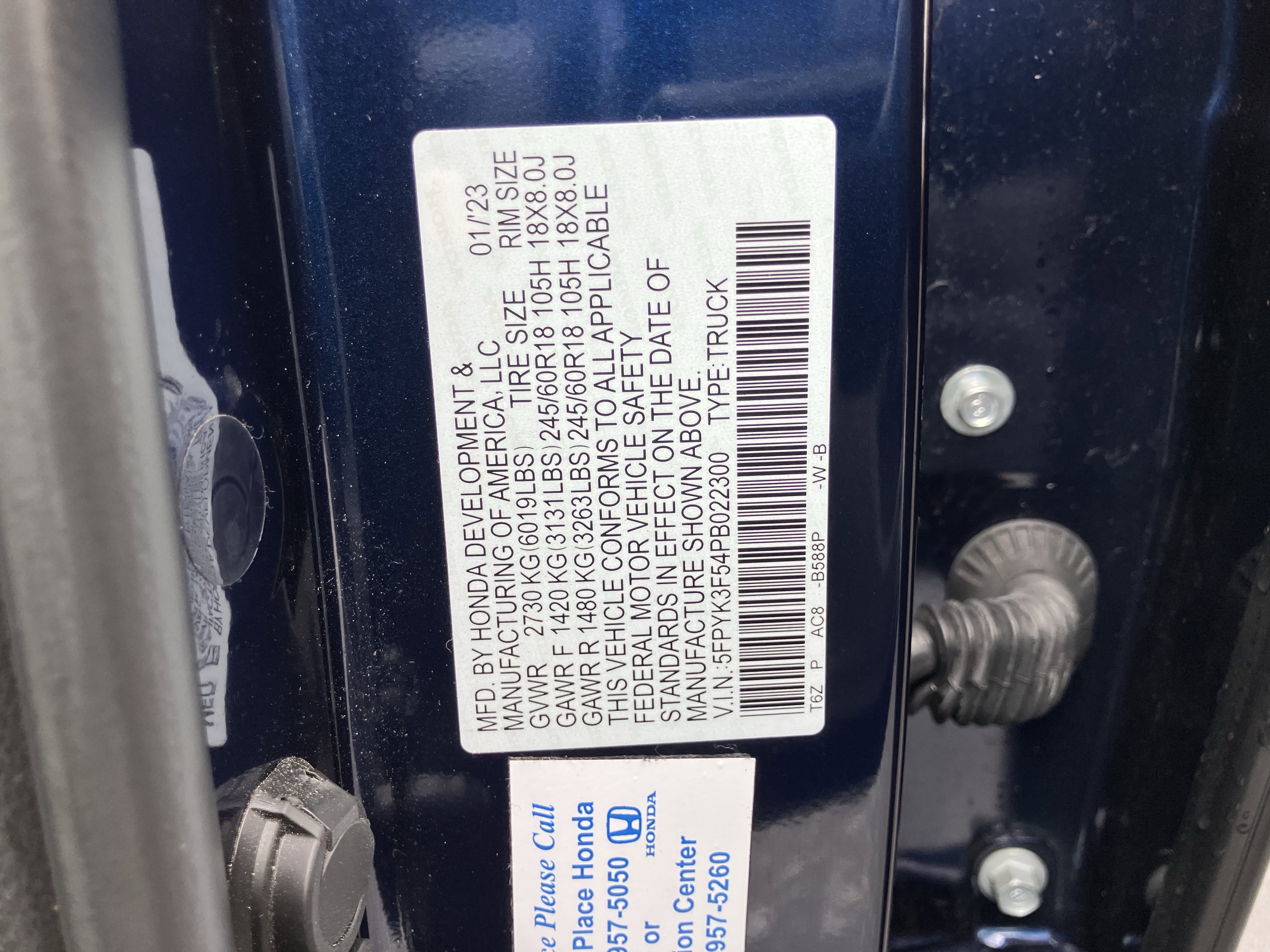 Certified 2023 Honda Ridgeline RTL image 37