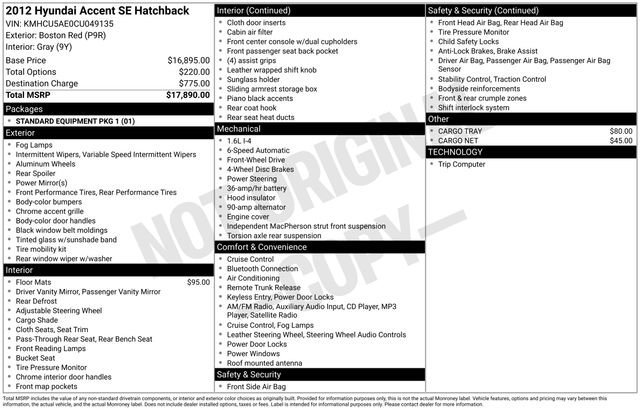 Used 2012 Hyundai Accent SE image 4