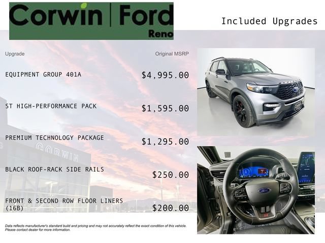 Certified 2022 Ford Explorer ST w/ Equipment Group 401A AWD/4WD image 3