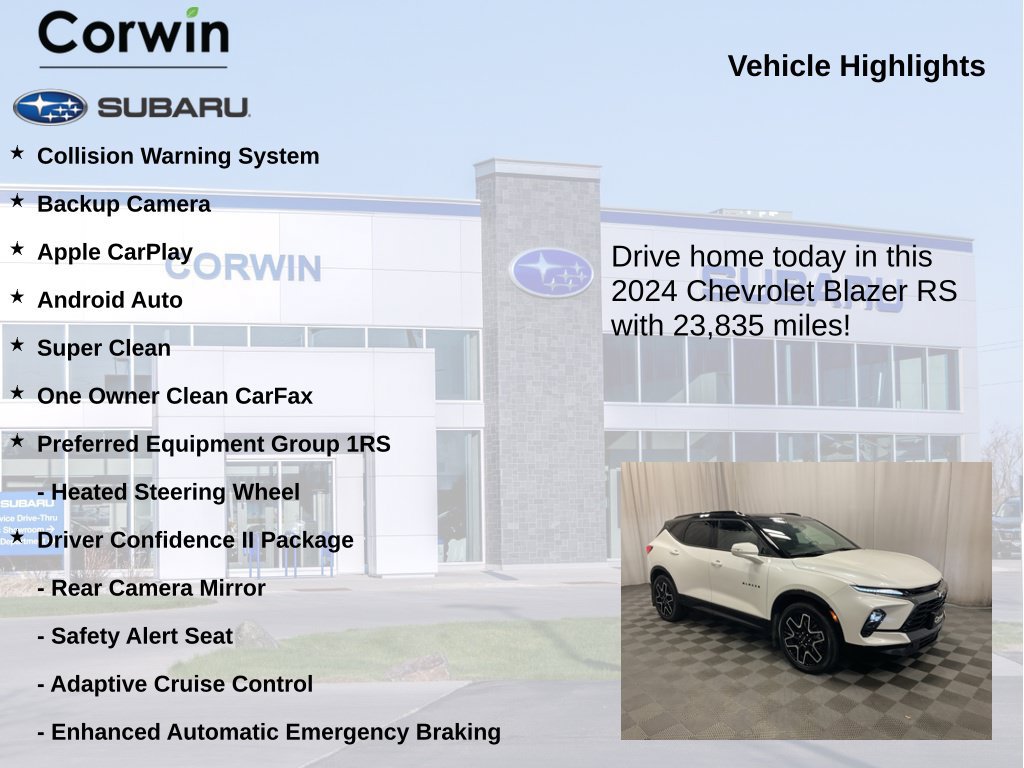 Used 2024 Chevrolet Blazer RS w/ Driver Confidence II Package AWD/4WD image 6