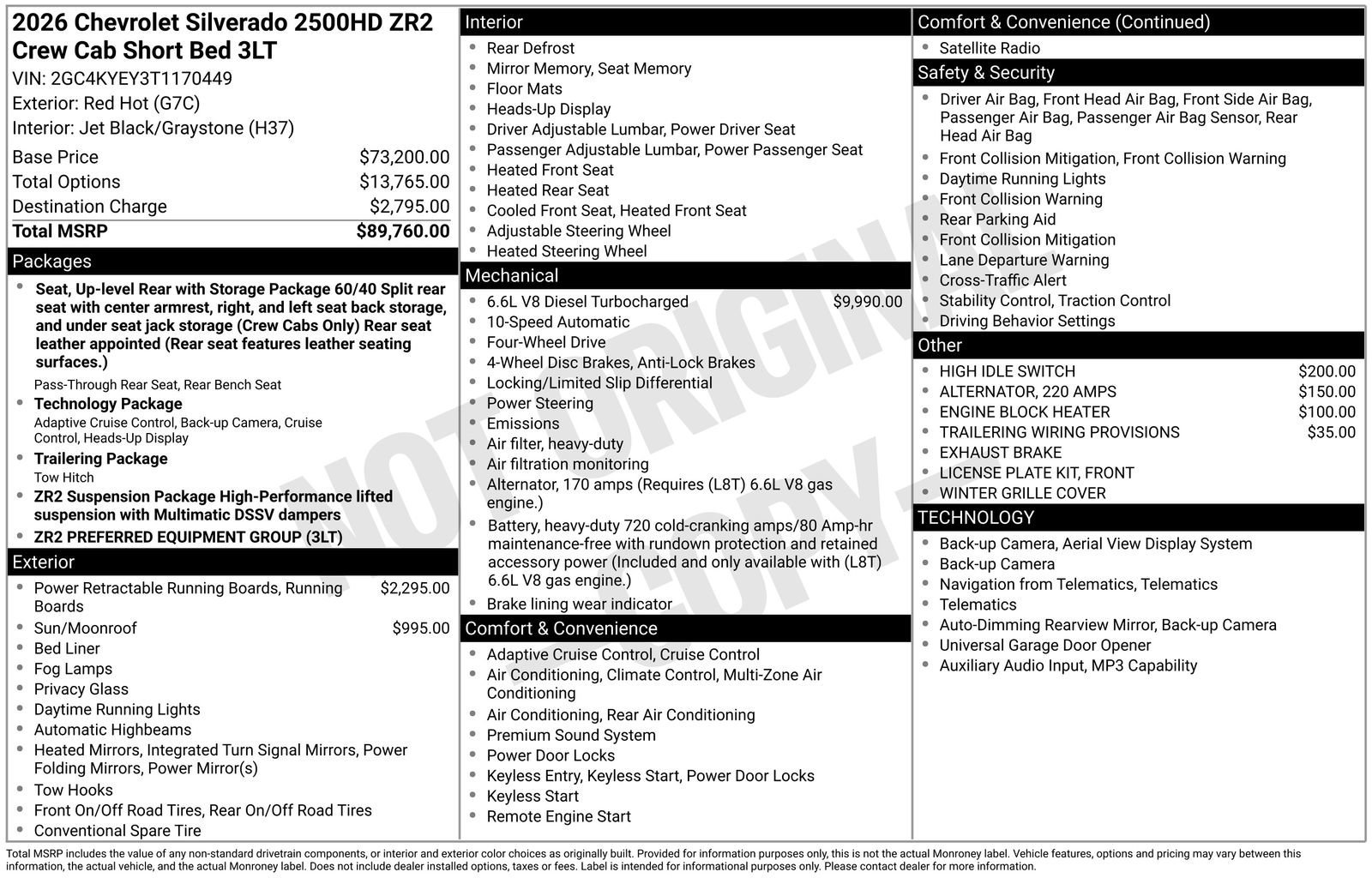 New 2026 Chevrolet Silverado 2500 ZR2 AWD/4WD image 31