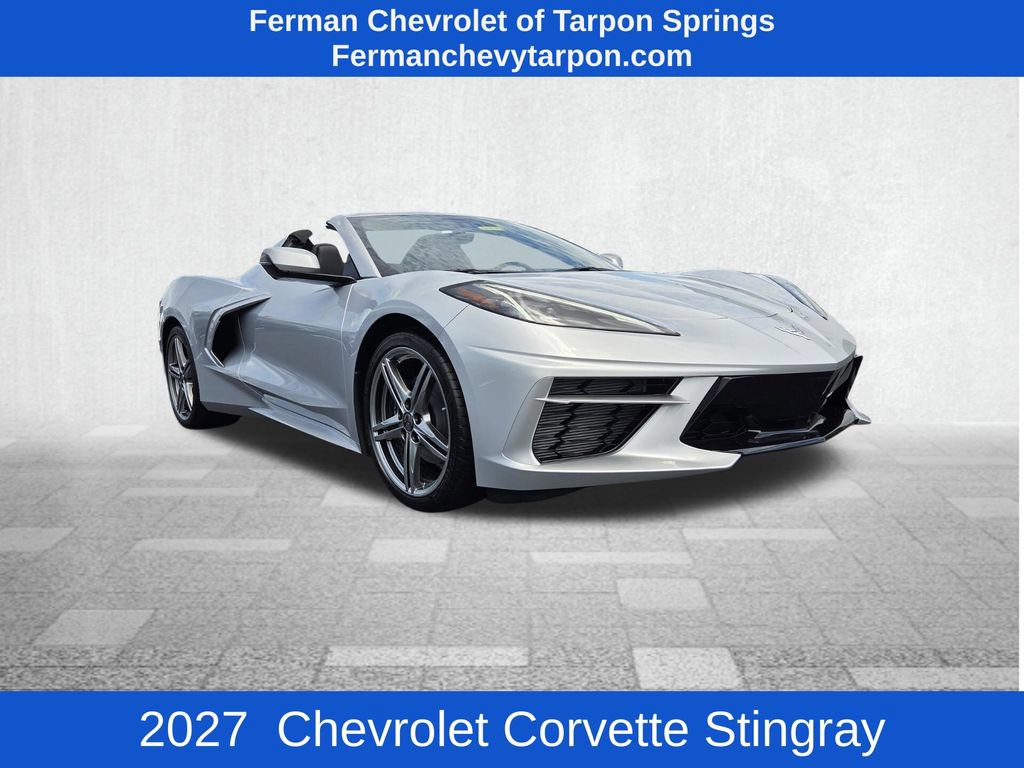 New 2027 Chevrolet Corvette Stingray Convertible w/ Chrome Exterior Badge Package RWD image 1