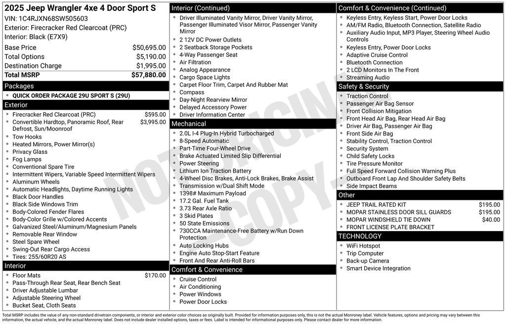 Used 2025 Jeep Wrangler Unlimited Sport S 4xe image 6
