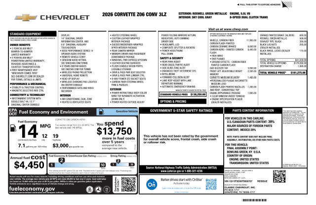 Used 2026 Chevrolet Corvette Z06 RWD image 38
