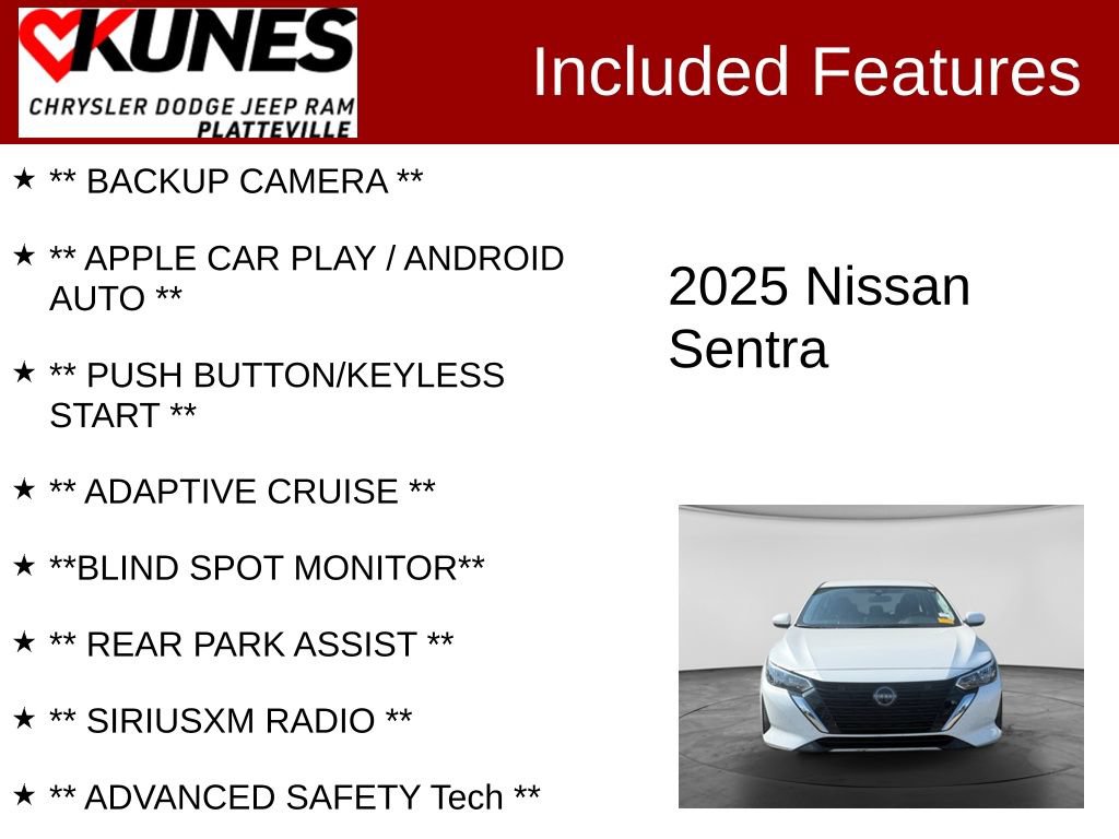 Used 2025 Nissan Sentra SV FWD image 2