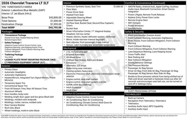 Certified 2026 Chevrolet Traverse LT AWD/4WD image 6