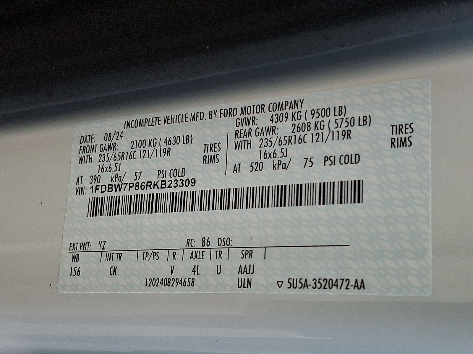 Used 2024 Ford Transit 350 AWD w/ Interior Upgrade Package image 16