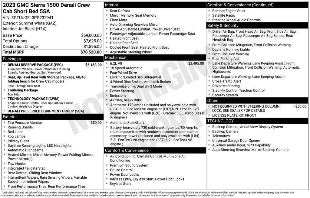 Used 2023 GMC Sierra 1500 Denali w/ Denali Reserve Package AWD/4WD image 69