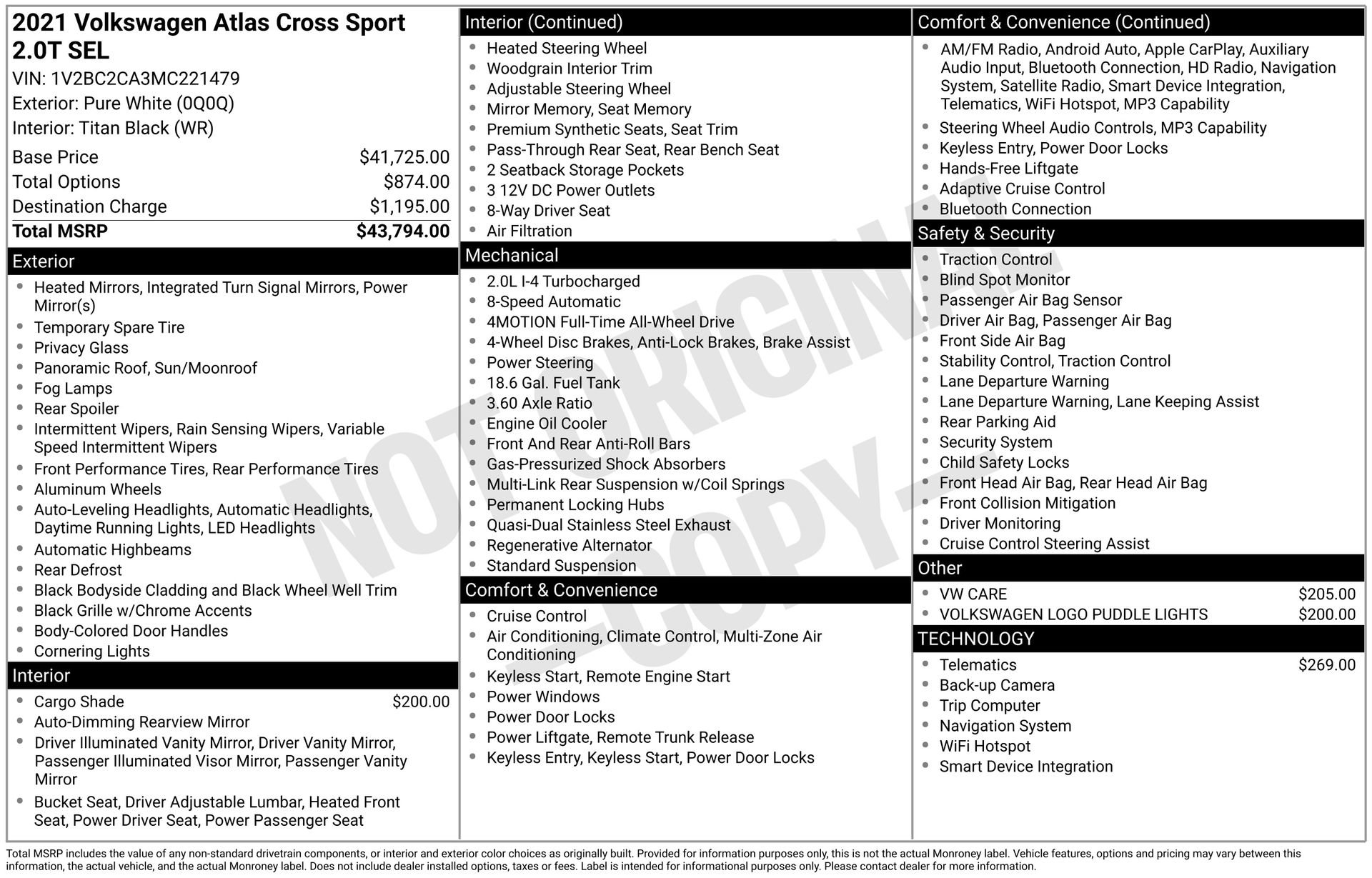 Used 2021 Volkswagen Atlas Cross Sport SEL image 3