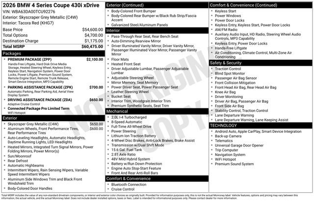 Certified 2026 BMW 430i xDrive 430i xDrive w/ Premium Package image 37