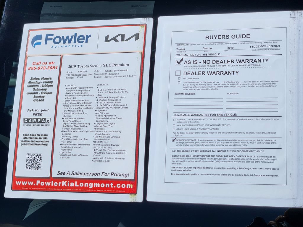 Used 2019 Toyota Sienna XLE Premium AWD/4WD image 34
