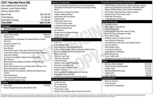 Used 2021 Hyundai Kona SEL image 30