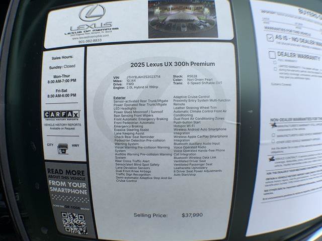Certified 2025 Lexus UX 300h FWD w/ Cold Area Package image 26
