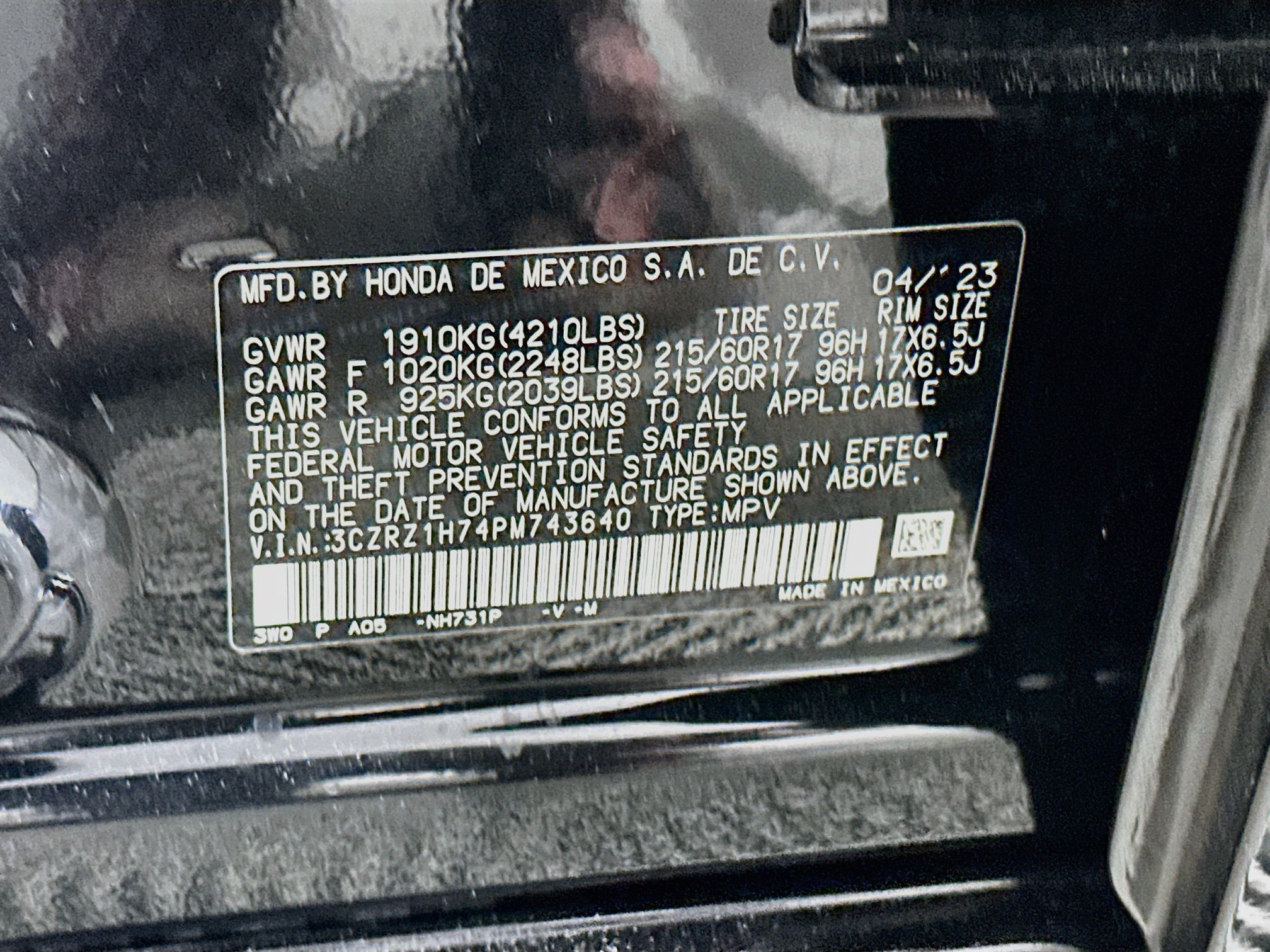 Used 2023 Honda HR-V EX-L image 12