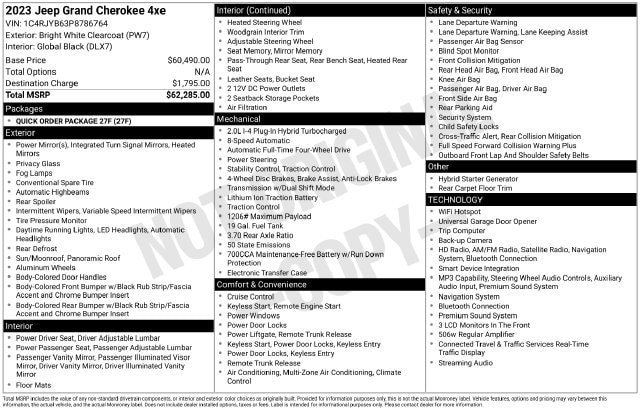 Used 2023 Jeep Grand Cherokee 4WD 4xe image 32