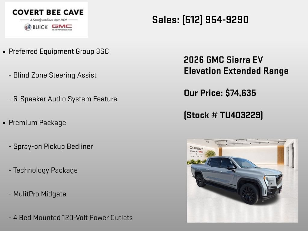 New 2026 GMC Sierra EV Elevation w/ Premium Package AWD/4WD image 14