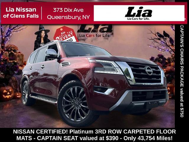 Certified 2023 Nissan Armada Platinum w/ Captain's Chairs Package AWD/4WD 360° Tour