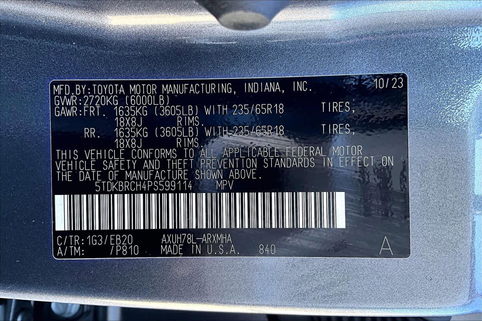 Used 2023 Toyota Highlander XLE AWD/4WD image 37