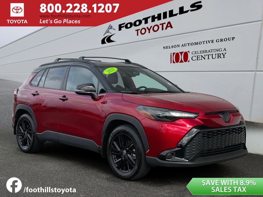 Certified 2025 Toyota Corolla Cross Hybrid Nightshade w/ Moonroof Package