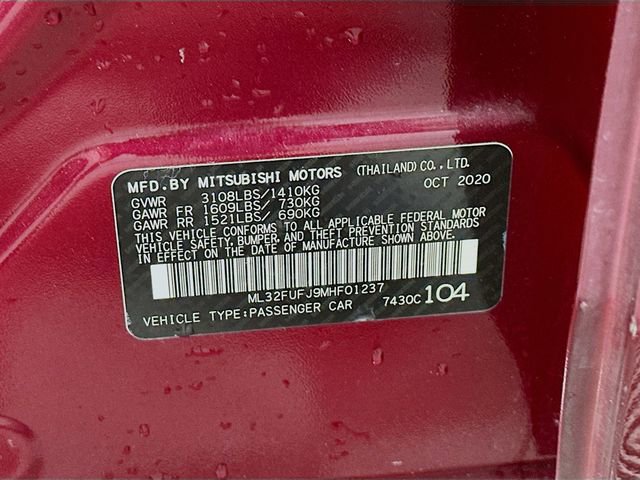 Used 2021 Mitsubishi Mirage G4 LE FWD image 29