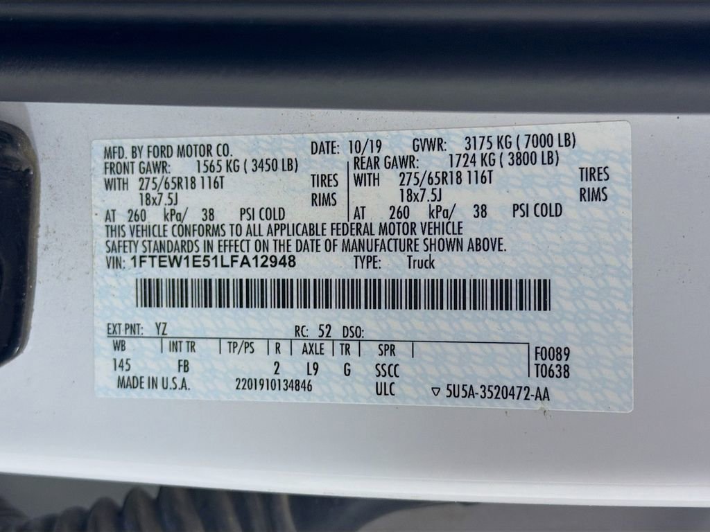 Used 2020 Ford F150 XLT w/ Equipment Group 302A Luxury image 34