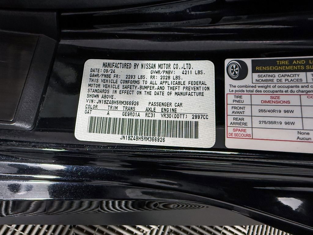 Certified 2024 Nissan Z Performance w/ Floor Mat Package image 51