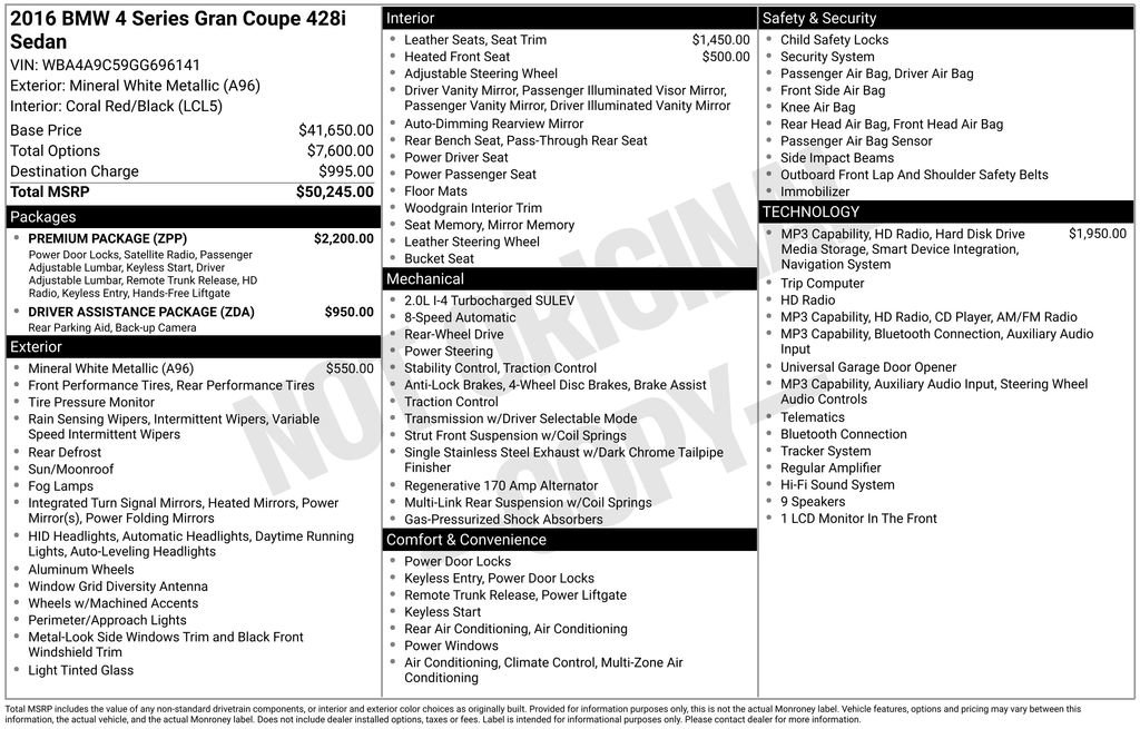 Used 2016 BMW 428i Gran Coupe w/ Premium Package image 6